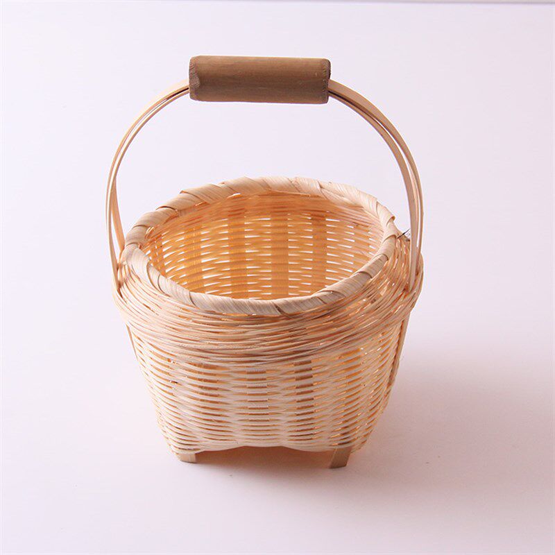 竹编工艺品 手工竹筐 竹篮 竹篓小竹篮子篮编制篮竹制品