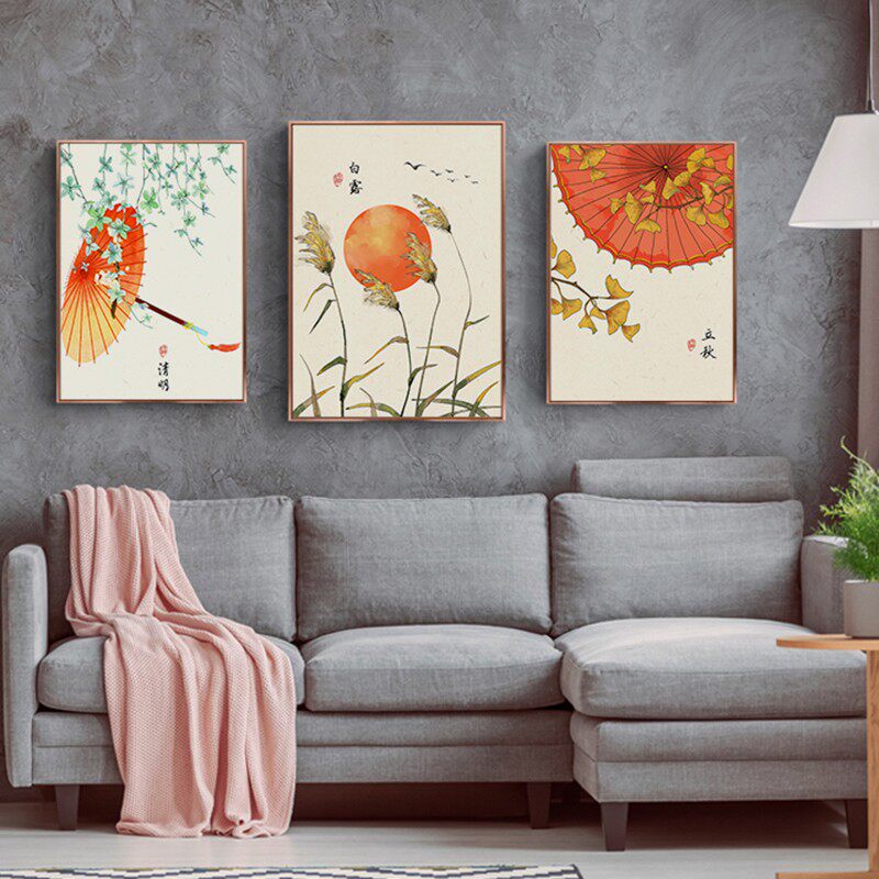 客厅饰画 二十气 新挂画防潮电表箱遮挡画油画布