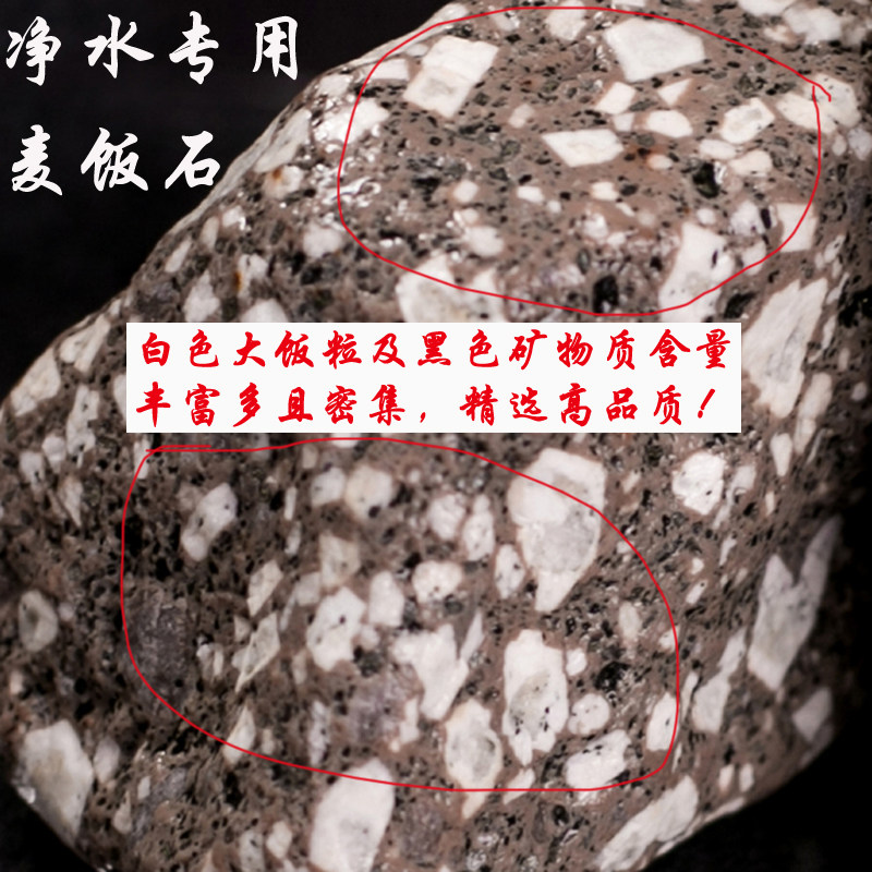 天然麦饭石颗粒特优级净水石烧水煮饭 水族鱼缸过材料斤装