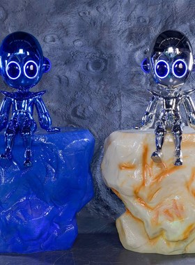 科技感外星落地大器店门口公仔玩偶装饰品物雕塑