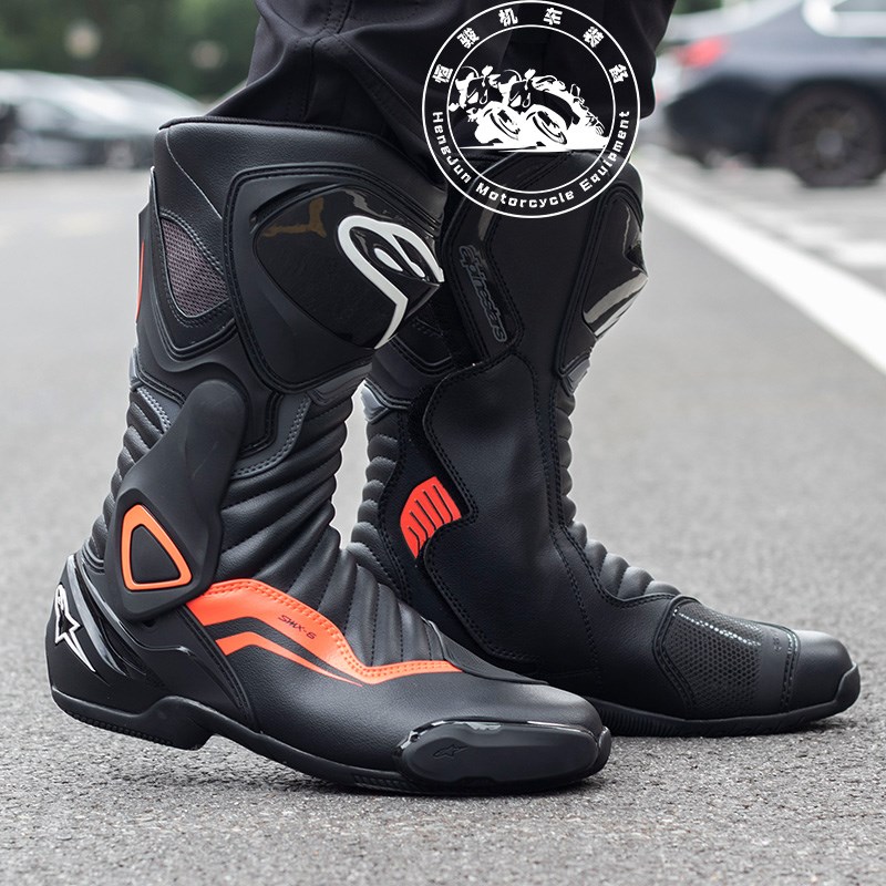 a星摩托车骑行靴smx 6 V2赛车靴机车四季防摔装备赛道防护长靴男