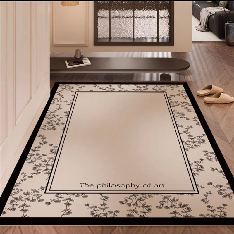 入户门可擦地垫进门PVC免洗防水薄皮革玄关口地毯1mm不卡门防滑垫