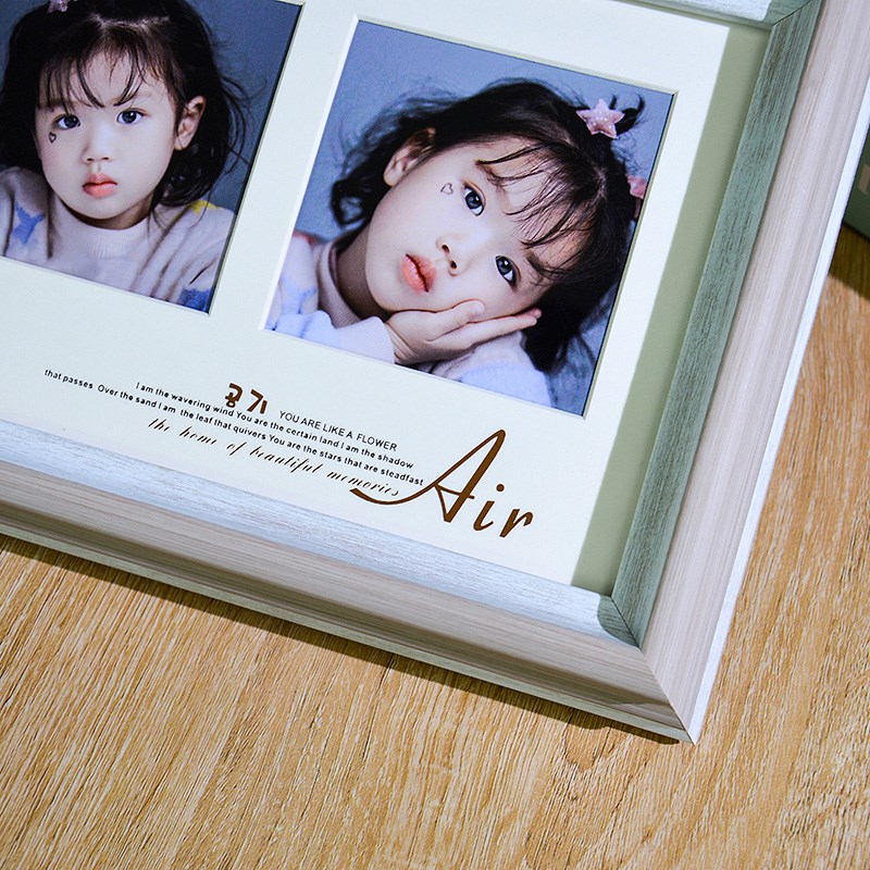 相框三连框定制创意儿童摆台洗照片做成立体木质婚纱照桌面