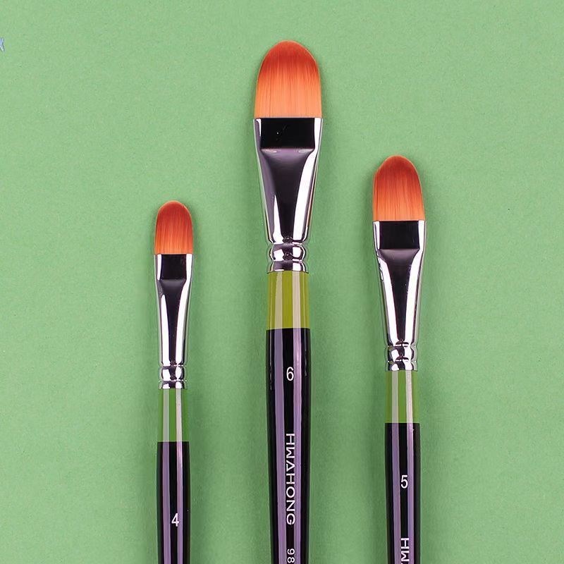 华虹982画笔水彩笔油画笔水粉笔丙烯笔美妆遮瑕笔粉底刷03笔
