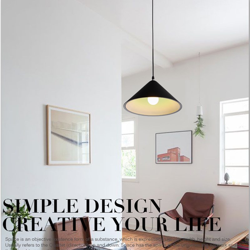 办公室led吊灯简约现代单头餐厅网吧饭店灯具咖啡厅理发店吊灯罩