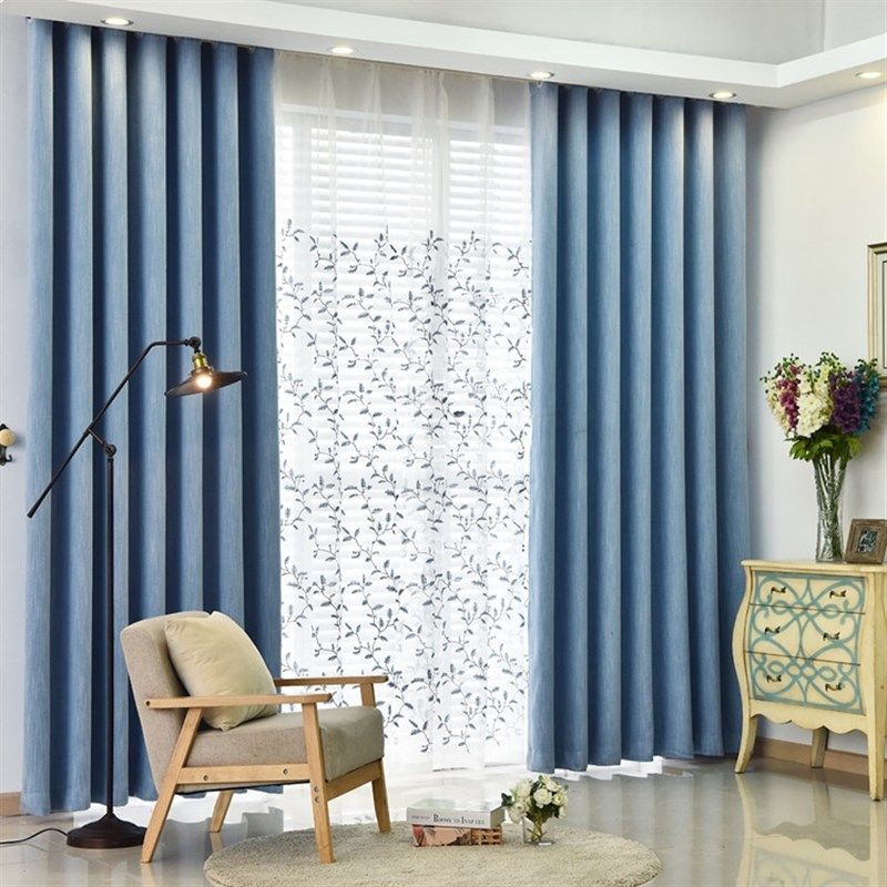 高档现代竹节棉麻窗帘客厅卧室加厚纯色窗帘定制成品,居家布艺,成品窗帘,淘宝优惠券,粉丝福利购,淘宝优惠卷