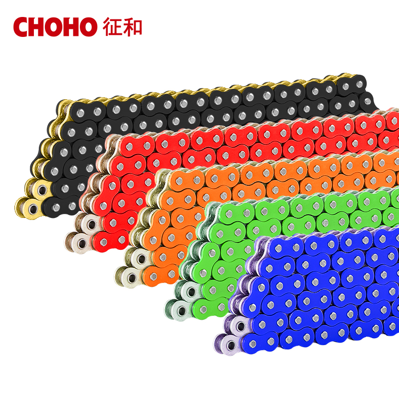 征和彩色油封链条520 525SX2大排量摩托车改装配件静音套链三件套