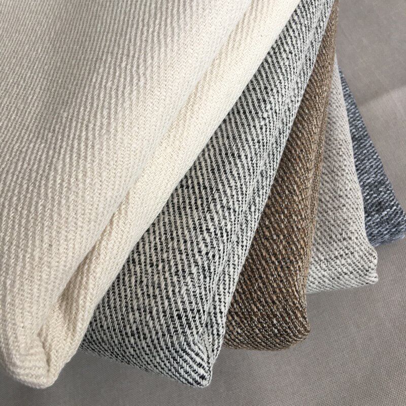 粗麻布料亚麻布料格子布料格条布料实木沙发垫春秋椅垫飘垫布料