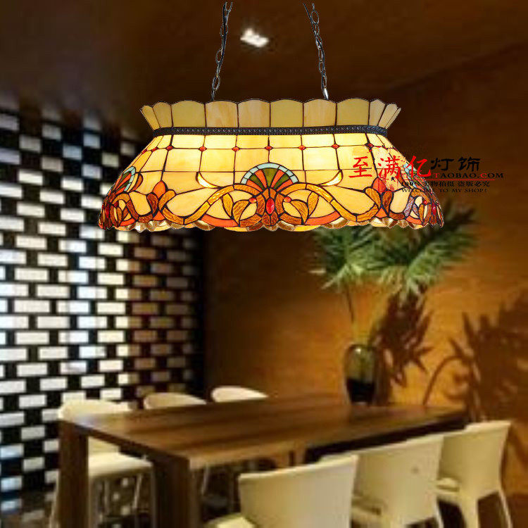 蒂凡尼长形吊灯巴洛克老上海台球桌咖啡厅吧台酒吧摇篮吊灯