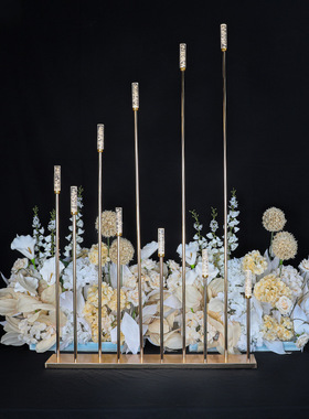 新款婚庆火柴路引灯酒店迎宾氛围芦苇灯节日场地摆件订婚装饰道具