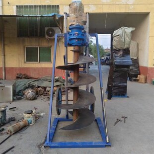 铁路加固电动钻孔机地基房屋打桩挖坑机工程掏桩芯孔取土机螺旋钻