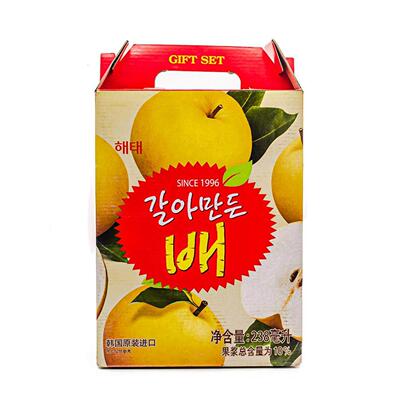 韩国进口海太梨果汁饮料 梨饮料易拉罐包装 238ml(535)