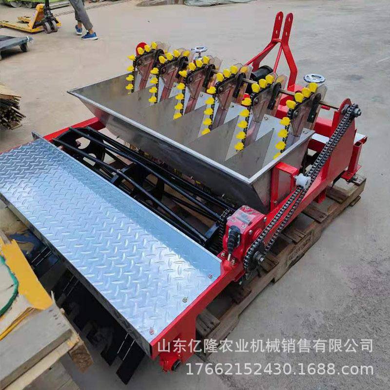 家用手推式蒜瓣种植机小型大蒜播种机农用四轮大蒜种植机