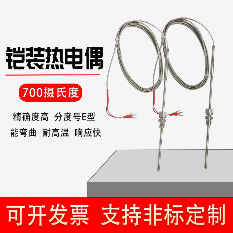 WREK-320铠装E型热电偶耐高温800度炉温检测探头探针式温度传感器