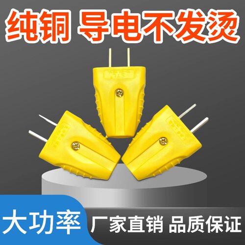 3C认证家用2孔插头纯铜耐高温