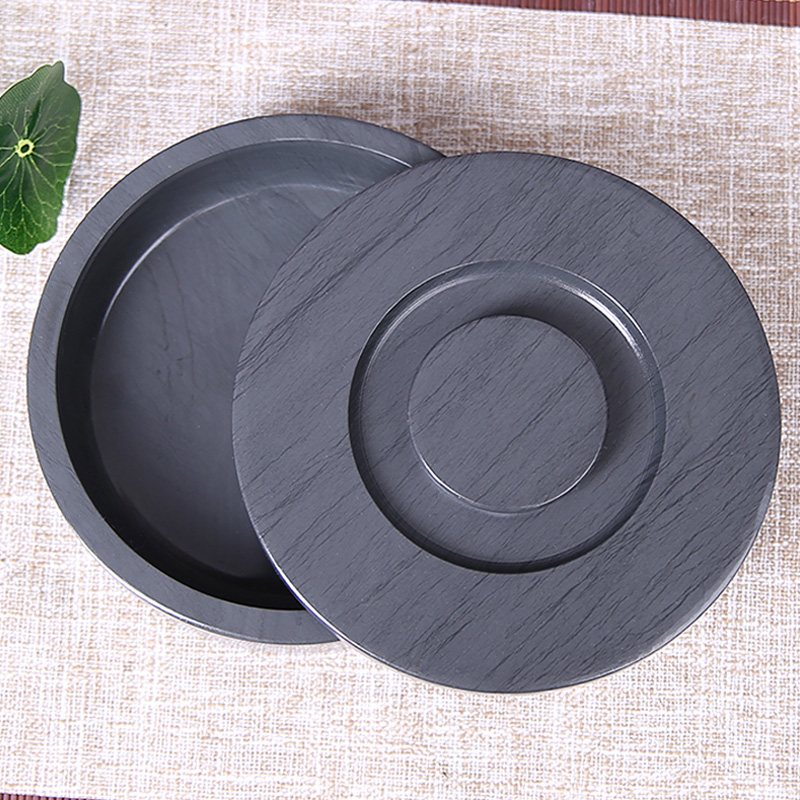 砚台带盖初学学生砚台水波纹歙砚密封性好不漏墨送墨条古德笔庄