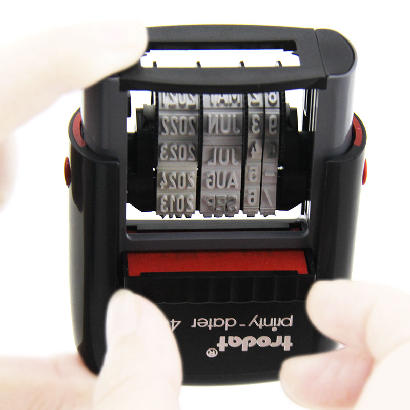 卓达2回墨印章 自带印台 翻转印章调日期章 中文或英文