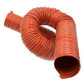 红色耐温风管防火阻燃排烟管硅胶矽胶排风管钢丝伸缩抽风