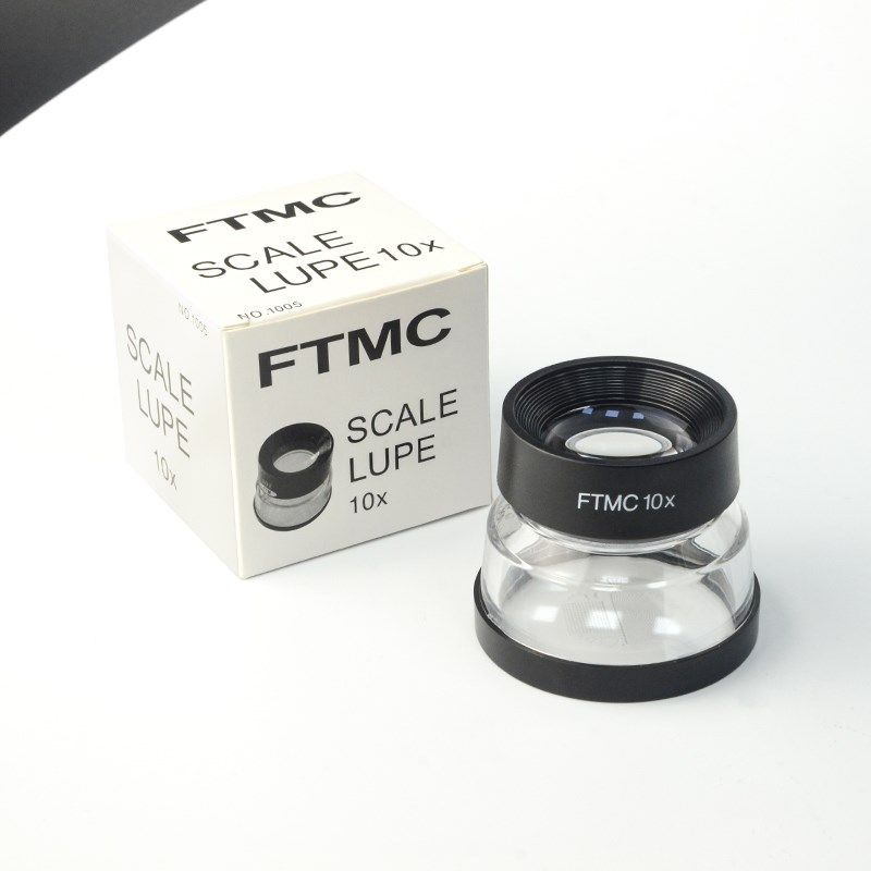 FTMC 5 倍放大镜带刻度圆筒带尺目镜测量十倍镜印刷鉴定