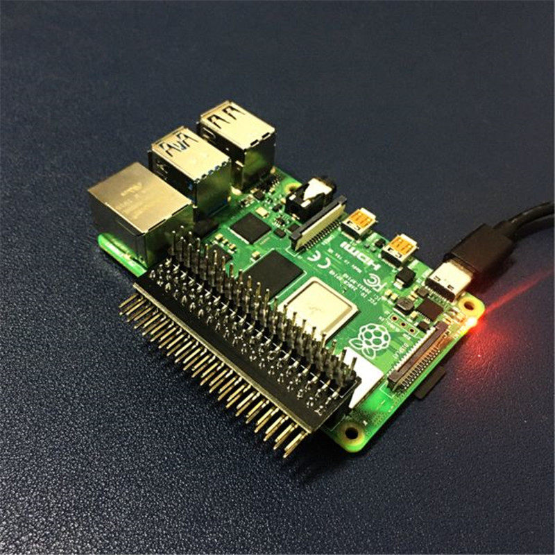 树莓派3B 3B+ 4B GPIO边缘扩展板一分二40P侧面引出排针 多路复用