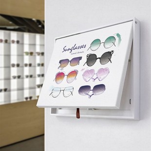 眼镜店免打孔超薄遮挡电表箱上翻盖挂画定制配电箱公开关装饰画