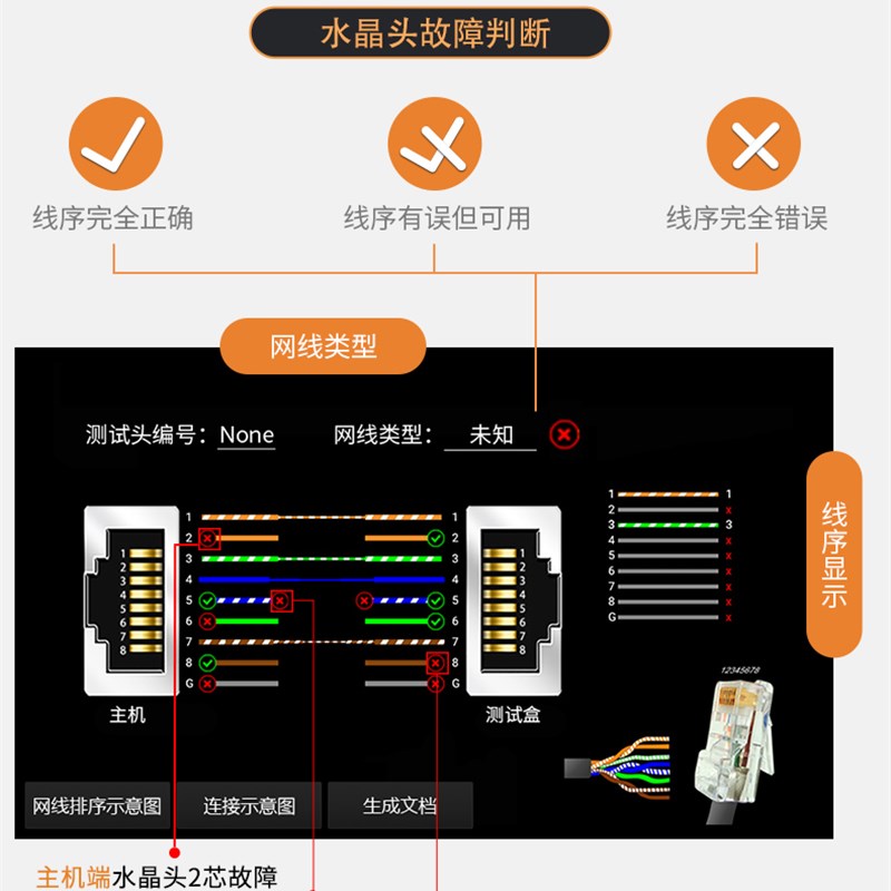 网路通工程宝视频监控测试仪网线测试盒NO5定制