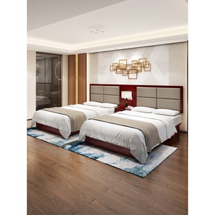 成都重庆酒店宾馆家具床客房单间标间全旅馆农家乐定制床