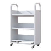 书车书梯图书馆平板小推车案室静音手推车二层三层步梯钢制