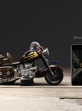 复古创意哈雷摩车家居客厅玄关酒柜装饰品房间工艺品小摆设