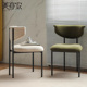 餐椅设计师创意个性 书商用极简金属黑色艺术靠背梳妆椅
