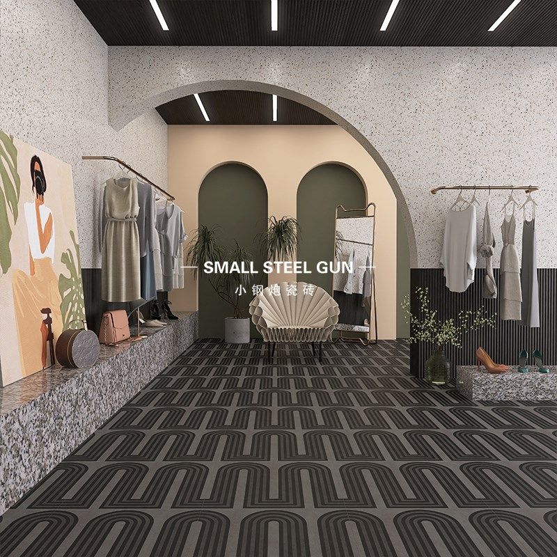 法式复古拱桥片瓷砖 客卧室全瓷地砖咖啡厅酒店墙砖