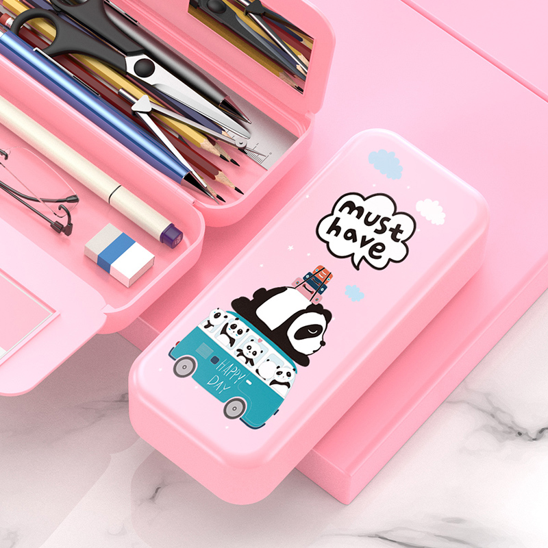 小学生女款文具盒铅笔盒笔袋女孩儿童多功能小学生文具可爱层卡通