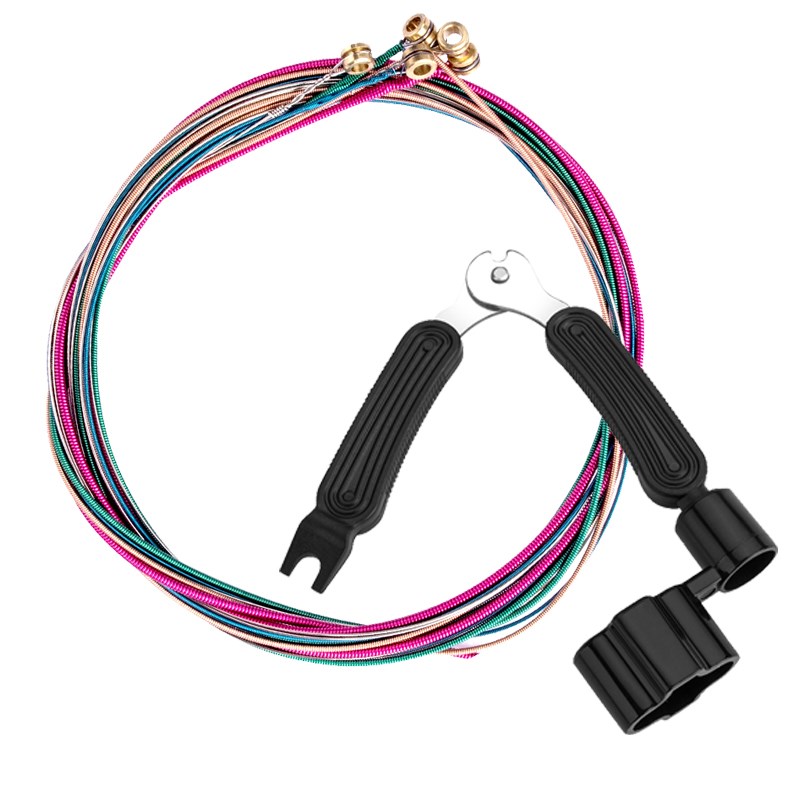 吉他弦一根民谣木吉他通用彩色琴弦线一弦换弦工具全装