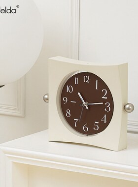 Mandelda中古风风摆放式桌面摆件客厅玄关座钟装饰品电视柜台钟