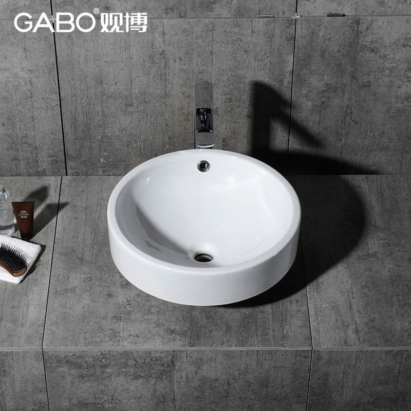 QC陶瓷半嵌入式洗脸盆 个性创意洗脸盆 洗手台盆 洗面盆5观博