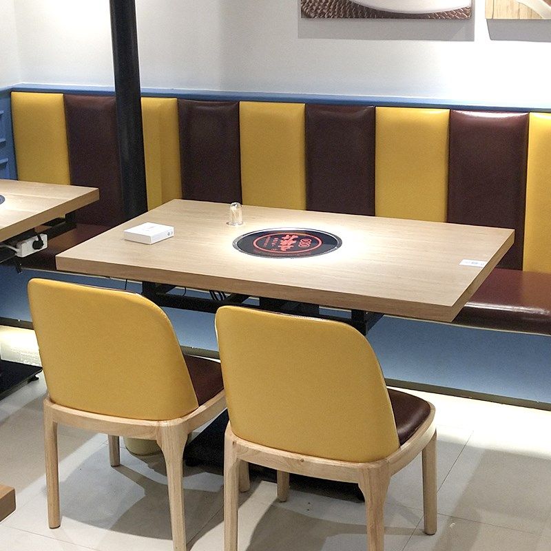 多层板桌面烤肉炉桌子商用烧烤桌定制加厚免费孔木制餐桌椅,商业/办公家具,烤肉桌,淘宝优惠券,粉丝福利购,淘宝优惠卷