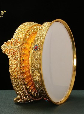 曼扎盘供修佛堂客厅八吉祥曼茶罗盘带宝石盘曼达盘全