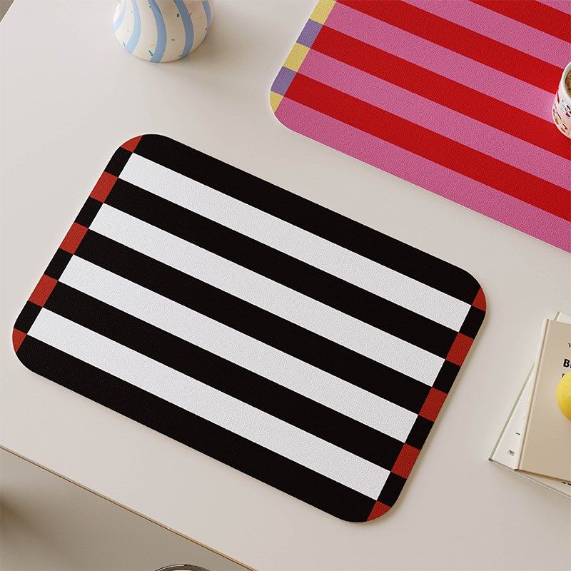 孟菲斯条纹in风餐垫皮革防水防油免洗餐桌碗碟杯垫隔热保护垫,居家布艺,餐垫,淘宝优惠券,粉丝福利购,淘宝优惠卷
