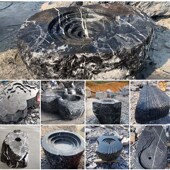 黑山石雪浪景观刻字假山石造景大小型庭院天然风景石加工定制