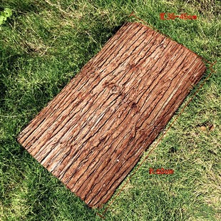 幼儿园森林系墙面装饰 杉树皮手工制作房屋造景防腐复古木板