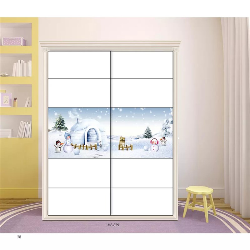 定制衣柜门推拉门百叶门柜门实木衣柜门推拉滑移门原木壁橱门