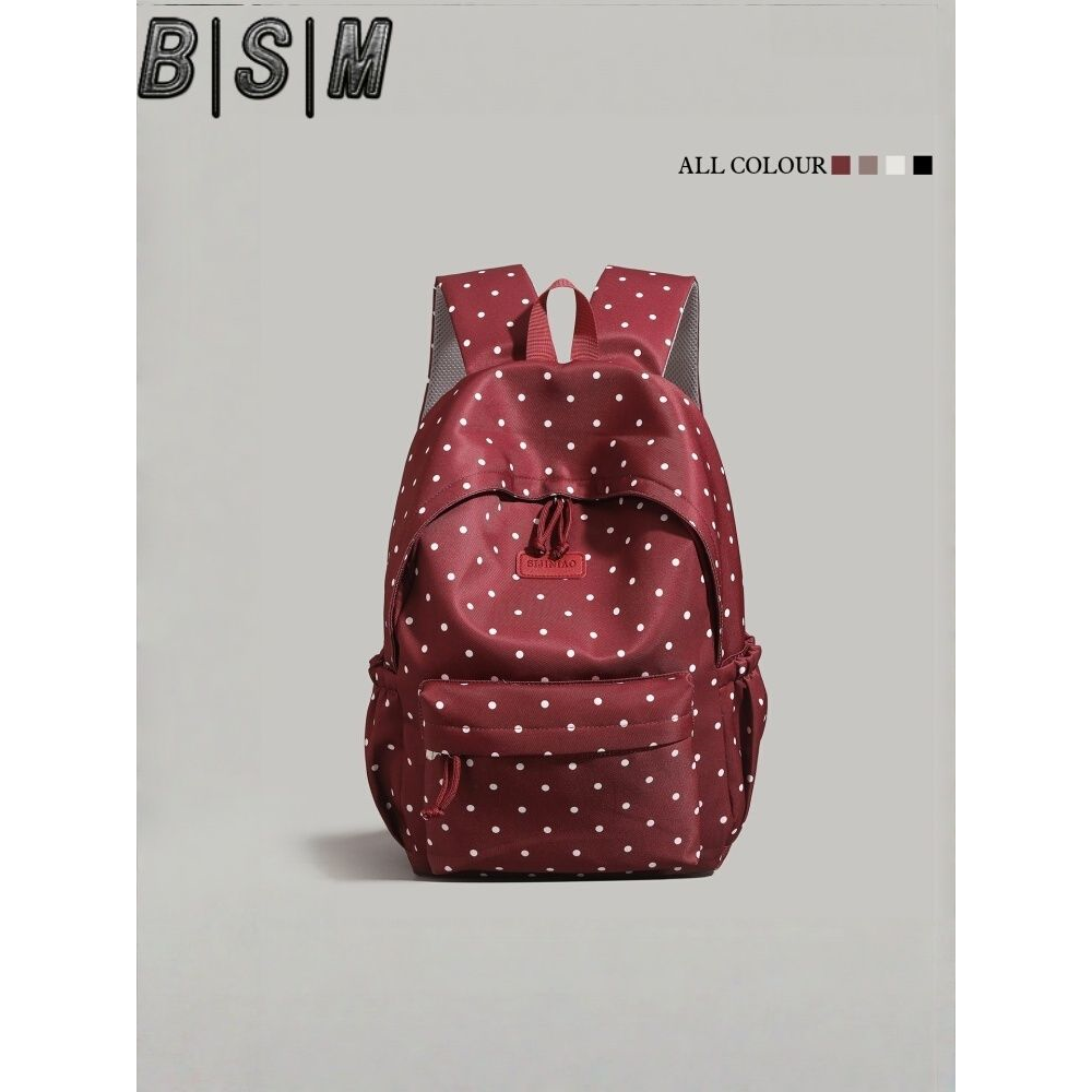 宾舍曼波点双肩包可爱清新