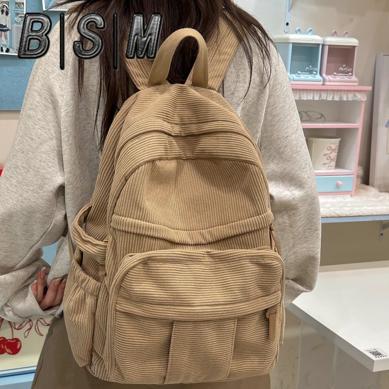 宾舍曼简约学生大容量纯色