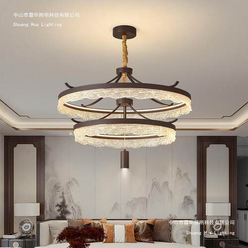 新中式餐厅吊灯2025新款轻奢高级感饭厅灯现代简约法式复古餐桌