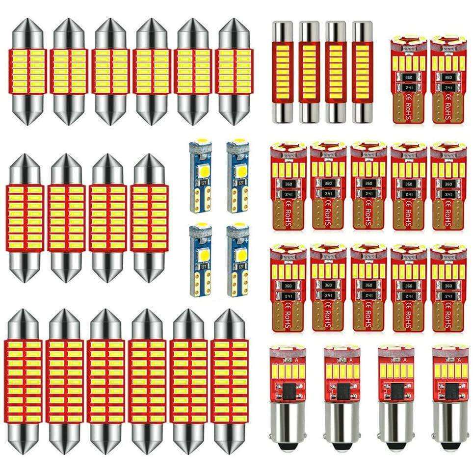 汽车LED组合套装 40PCS T10示宽灯 双尖阅读灯 牌照灯室内车门灯