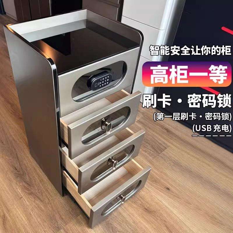 网红高端理发店收纳工具柜美发店烤漆单面多层抽屉发廊专用储物柜图片