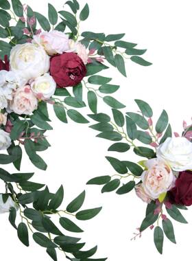 婚庆装饰仿真花929930婚庆拱门仿真花玫瑰牡丹迎宾牌装饰实价