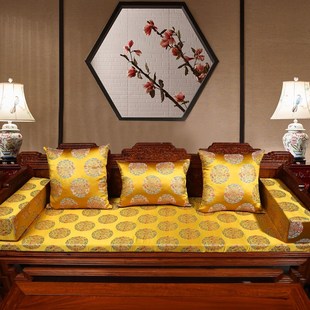 实木拆洗老式红木制沙发坐垫加厚三座椅子带靠背防滑垫子