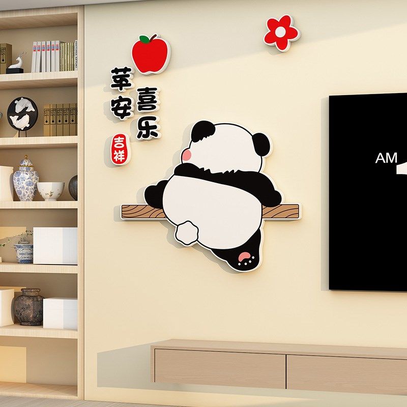 客厅电视背景墙装饰挂画平安喜乐进门玄关蛇年新年春节氛围布置,家居饰品,文化墙贴,淘宝优惠券,粉丝福利购,淘宝优惠卷