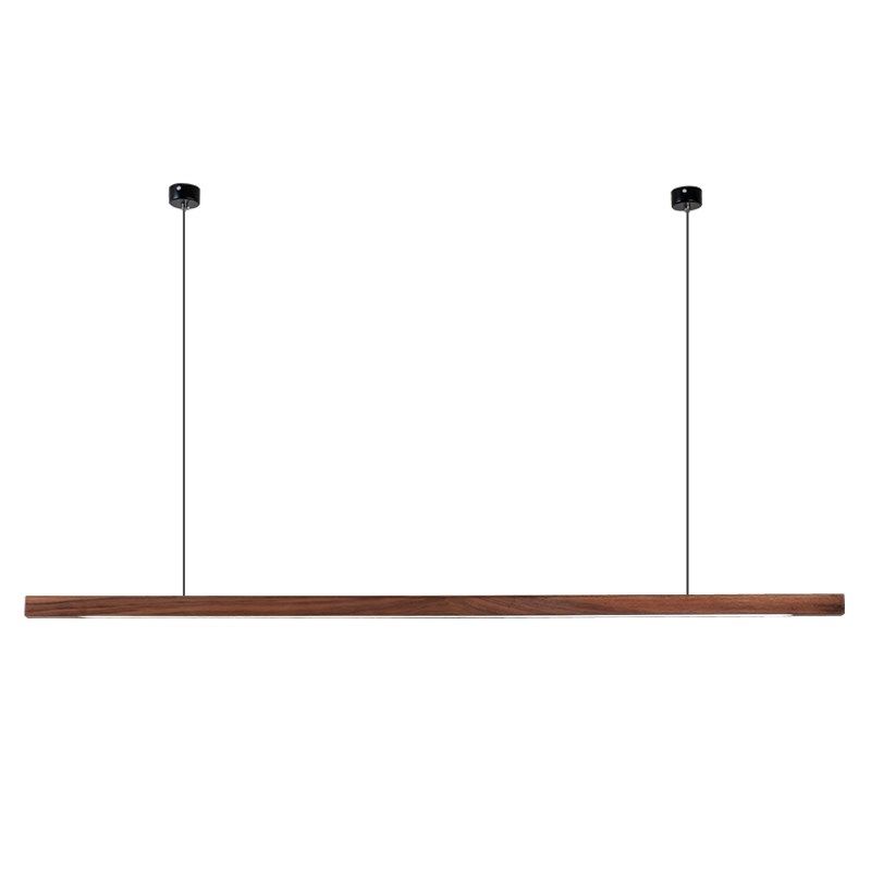 长条一字灯餐桌饭厅茶室吧台办公室LD实木极简现代吊灯,家装灯饰光源,餐厅吊灯,淘宝优惠券,粉丝福利购,淘宝优惠卷
